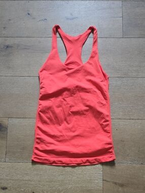 Arden B Orange Fitted Racerback Top  M/L